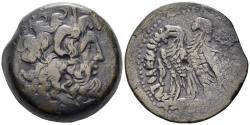 Ancient Coins - Ptolemaic Kingdom. Ptolemy VI–VIII. Circa 180-116 BC. AE Diobol (22.00g, 28mm). Alexandria mint. Struck 170-163 BC. SNG Copenhagen 308-310