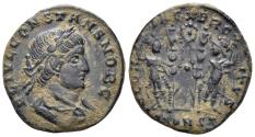 Ancient Coins - Constans, as Caesar. 333-337 AD. AE Follis (2.11g, 17mm). Arelate mint. Struck 333/4 AD. RIC 378