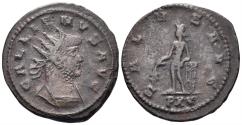 Ancient Coins - Gallienus. 253-268 AD. AE Antoninianus (3.79g, 22mm). Antioch mint. Struck 267 AD. RIC 610