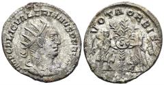 Ancient Coins - Valerian I. 253-260 AD. AR Antoninianus (3.65g, 21mm). Samosata mint. Struck circa 255/6 AD. RIC 295