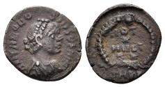 Ancient Coins - Theodosius I the Great. 379-395 AD. AE4 (0.82g, 13mm). Cyzicus mint. Struck 378-83 AD. RIC 21c