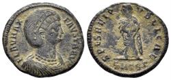Ancient Coins - Fausta, Augusta. 324-326 AD. AE Follis (3.36g, 20mm). Thessalonica mint. Struck 326-8 AD. RIC 162