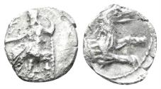 Ancient Coins - Lykaonia, Laranda. Circa 324-323 BC. AR Obol (0.46g, 10.5mm). Göktürk 82