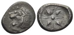 Ancient Coins - Karian Satraps. Hekatomnos. Circa 392/1-377/6 BC. AR Tetrobol (3.85 gm, 16mm). Mylasa mint. SNG Keckman 274