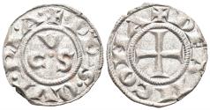 World Coins - Italy, Ancona. Republican Era. Circa 1250-1350. BI Dinero (0.72g, 16mm). Biaggi 33 & 42