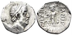Ancient Coins - Cappadocian Kingdom. Ariobarzanes I Philoromaios. 96-63 BC. AR Drachm (3.30g, 17mm). Dated RY 30 (66/5 BC). Simonetta 44a