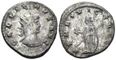 Ancient Coins - Gallienus. 253-268 AD.  BI Antoninianus (3.99g, 20.5mm). Antioch mint. Struck 266-9 AD. RIC 660