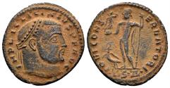 Ancient Coins - Licinius I. 308-324 AD. AE Follis (2.99 gm, 22mm). Thessalonica mint. Struck circa 312/3 AD. RIC 57