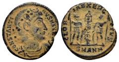 Ancient Coins - Constantine I 'the Great'. 307-337 AD. AE Follis (1.54g, 16mm). Antioch mint. Struck 335-7 AD. RIC 108