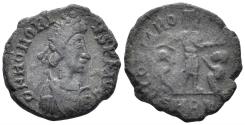 Ancient Coins - Honorius. 393-423 AD. AE3 (2.57g, 17mm). Rome mint. Struck 393-5 AD. RIC 1355