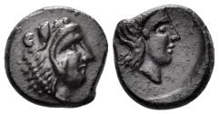 Ancient Coins - Sicily, Himera as Thermai Himerensis. Late 4th - early 3rd Century BC. AE 14mm (2.32g). SNG ANS 190