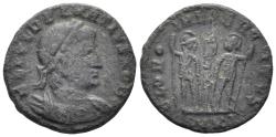 Ancient Coins - Delmatius, Caesar, 335-337 AD. AE Follis (1.99g, 15.5mm). Cyzicus mint. Struck 335-7 AD. RIC 132
