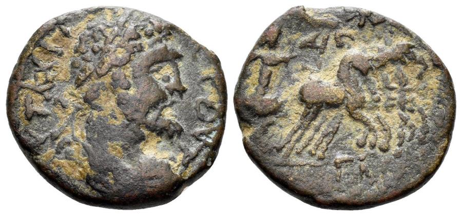 Ancient Coins - Seleucis and Pieria. Balanea/ Leukas. Septimius Severus. 193-211 AD. AE 21mm (6.00 gm). Dated CY 234 (198/9AD). M & M Auc. 20, lot 731 (same dies). Rare