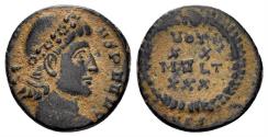 Ancient Coins - Constans. 337-350 AD. AE Follis (1.77g, 13mm). Antioch mint. Struck 347/8 AD. RIC 116
