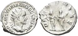 Ancient Coins - Trajan Decius. 249-251 AD. AR Antoninianus (3.92g, 22mm). Rome mint. Struck 250 AD. RIC 21b