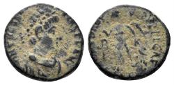Ancient Coins - Theodosius I the Great. 379-395 AD. AE4 (1.41g, 13mm). Antioch mint. Struck 388-92 AD. RIC 67b