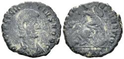 Ancient Coins - Constantius Gallus, as Caesar. AE Half Centenionalis (2.16g, 18mm). Heraclea mint. Struck 351-5 AD. RIC 91