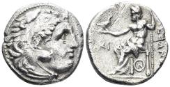 Ancient Coins - Macedonian Kingdom. Alexander III ‘the Great’. 336-323 BC. AR Drachm (4.00g, 17mm). Lampsakos mint. Struck 310-1 BC. Price 1401