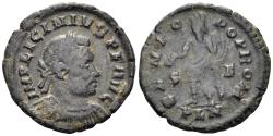 Ancient Coins - Licinius I. 308-324 AD. AE Follis (3.00g, 21mm). Londinium mint. Struck 313/4 AD. RIC 3