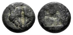 Ancient Coins - Lesbos Uncertain. Circa 500-450 BC. Billon Diobol (1.20 gm, 9mm). SNG Copenhagen 287