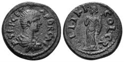 Ancient Coins - Pisidia, Kremna. Geta, as Caesar. 198-209 AD. AE 20mm (5.34 gm). Hans von Aulock, Pisidiens II 1298-1309