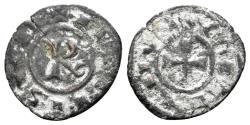 World Coins - Italy, Sicily. Kingdom. Conrad I von Hohenstaufen. 1194-1268. Billon Denar (0.77g, 15mm). Messina mint. 1250-1254. Spahr 153