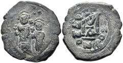 Ancient Coins - Heraclius, with Heraclius Constantine. 610-641. AE Follis (13.01g, 33mm). Nicomedia mint. Dated RY 4 (613/4). SB 834