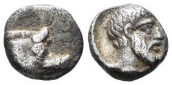 Ancient Coins - Karia, Euromos. Circa 400 BC. AR Hemiobol (0.48g, 7mm). Ashton, Lepsynos at Euromos, Num.Chron. 163 (2003), p. 34, #13b
