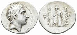 Ancient Coins - Seleukid Kingdom. Antiochos III ‘the Great’, 222-187 BC. AR Tetradrachm (17.15g, 33mm). 'Rose mint', perhaps Edessa. Struck circa 211-209/8 BC. SC 1121.2c