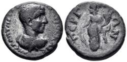 Ancient Coins - Pamphylia, Perge. Diadumenian, Caesar. 217-218 AD. AE 18mm (4.60g). SNG PfPs 349