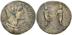 Ancient Coins - Phrygia, Hierapolis. Valerian. 253-260 AD. AE 31mm (11.19g). Alliance with Smyrna. RPC X - (unassigned; ID 63170)