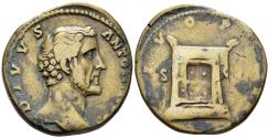 Ancient Coins - Divus Antoninus Pius. 138-161 AD. AE Sestertius (21.28g, 32mm). Rome mint. Struck 161 AD. RIC 1273