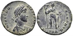 Ancient Coins - Theodosius I the Great. 379-395 AD. AE2 (4.15g, 21mm). Nicomedia mint. Struck 392-5 AD. RIC 46