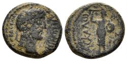 Ancient Coins - Judaea, Ascalon. Antoninus Pius. 138-161 AD. AE 16mm (3.63 gm). Dated CY 260 (156/7 AD). Rosenberger 181