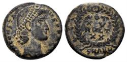 Ancient Coins - Constans. 337-350 AD. AE Nummus (2.25g, 14mm). Antioch mint. Struck 347/8 AD. RIC 116