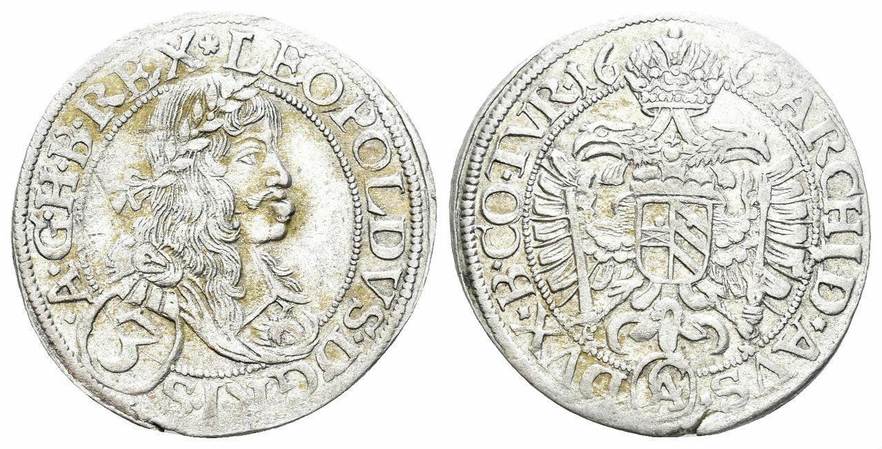 Austria, Habsburg. Leopold I. 1657-1705. AR 3 Kreuzer (1.82g, 22mm