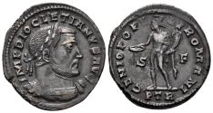 Ancient Coins - Diocletian, 284-305 AD. AE Follis (9.42g, 26mm). Treveri mint. Struck circa 303-5 AD. RIC 582a
