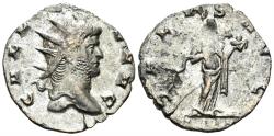 Ancient Coins - Gallienus. 253-268 AD. AE Silvered Antoninianus (1.80g, 19mm). Rome mint. Struck 265 AD. RIC 117