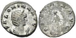 Ancient Coins - Salonina, Augusta. 254-268 AD. AE Silvered Antoninianus (3.15g, 20mm) Siscia mint. Struck 267/8 AD. Göbl 1470r
