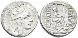 Ancient Coins - Armenian Kingdom. Tigranes II the Great. 95-56 BC. AR Tetradrachm (15.72g, 26mm). Antioch mint. CAA 34