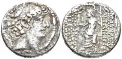 Ancient Coins - Seleukid Kingdom. Philip I Philadelphos. Circa 95/4-76/5 BC. AR Tetradrachm (15.27g, 26mm). Antioch mint. Struck circa 88/7-76/5 BC. SC 2463.3h