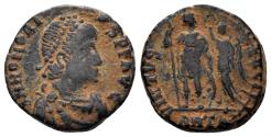 Ancient Coins - Honorius. 393-423 AD. AE3 (2.69g, 16mm). Antioch mint. Struck 408-420 AD. RIC 72
