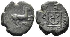 Ancient Coins - Thrace, Maroneia. Circa 398-348 BC. AE 15.5mm (3.22g). BMC 65