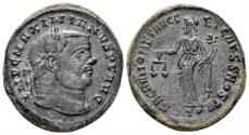 Ancient Coins - Maximianus I Herculius. First reign, 286-305 AD. AE Follis (10.05g, 27mm). Ticinum mint. Struck 300-3 AD. RIC 43b