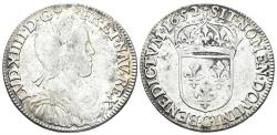 World Coins - France. Louis XIV ‘the Sun King'. AR 1/2 écu à la mèche longue (13.42g, 32mm). Bordeaux mint. Dated 1652. Duplessy 1469