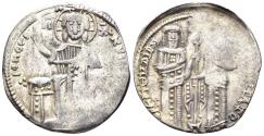 Ancient Coins - Andronicus II Palaeologus, with Michael IX. 1282-1328. AR Basilikon (2.04g, 22mm). Constantinople mint. Struck 1304-20 (or later). SB 2402