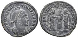 Ancient Coins - Constantine I ‘the Great’, 306-337 AD. AE Follis (2.63g, 18mm). Ticinum mint. Struck 318/9 AD. RIC 87