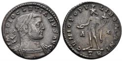 Ancient Coins - Diocletian. 284-305 AD. AE Follis (10.34g, 26mm). Treveri mint. Struck 298/9 AD. RIC 278a