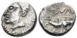 Ancient Coins - Celtic Northeast Gaul. Sequani. 1st Century BC. AR Quinarius (1.99g, 12mm). LT 5351