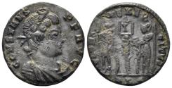 Ancient Coins - Constans. 333-350 AD. AE Follis (1.70g, 16mm). Lugdunum mint. Struck 337-40 AD. RIC 24